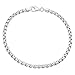 3.5mm Solid 925 Sterling Silver Rounded Box Link Italian Crafted Chain + Microfiber Jewelry Polishing Cloth