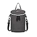 pipi bear Insulated Bottle Tote Bag, Portable Breast Milk Baby Double Bottle Cooler Bag with Adjustable Shoulder Strap(Fits up 2 Large 8 oz Bottle) (Dark Grey)