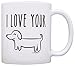 Funny Gifts for Boyfriend I Love Your Wiener Dog Husband Gift 11oz Coffee Mug Tea Cup White