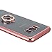 Galaxy S8 Plus Case, Slim Thin Clear Luxury TPU Rose Gold Bumper Case Cover with Built-in Ring Grip Holder for Samsung Galaxy S8 Plus - Rose Gold