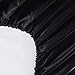 LITHER Queen Size Satin Sheets Set Black, Deep Pockets Fitted Sheet, Silky and Breathable Luxury Bed Sets