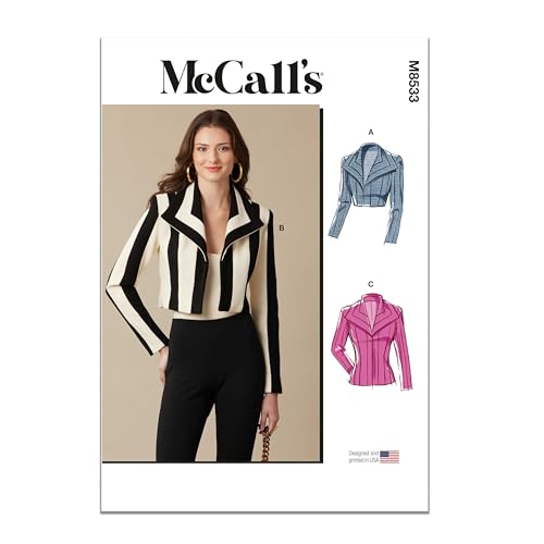 McCall's M8533K5 Misses' Boleros and Jacket Sewing Pattern Packet, Design Code…