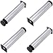 AOWISH Stainless Steel Furniture Legs - Adjustable Kitchen Cabinet Legs - Black Metal Round Support Foot - Heavy Duty - for Stand, Shelves, Sofa, Desk, Bed, Table, etc (Set of 4) (6 inch/150mm-Silver)