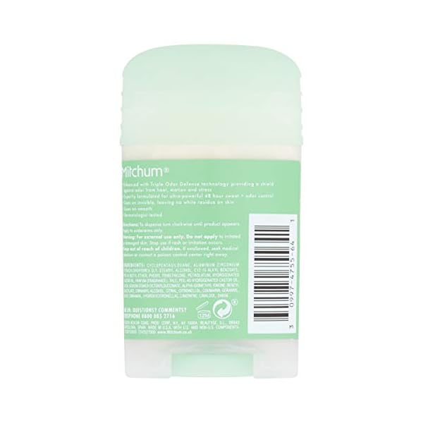 Mitchum Women Triple Odor Defense 48HR Protection Deodorant Stick & Antiperspirant (41g) Pure Fresh, Dermatologist…