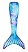 Fin Fun Limited Edition Mermaid Tail for Swimming for Girls and Kids Without Monofin, 10, Watercolor Waves