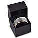 Charming Jewelers Tungsten Wedding Band Ring 8mm Men Women Comfort Fit 18k Yellow Rose Gold Black Grey Step Bevel Edge Brushed Polished
