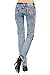 VIRGIN ONLY Women's Slim Fit Straight Leg Washed Denim Jeans (Light Denim , Size 9)