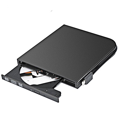 Slim External Type-C DVD RW, USB External DVD Burner with Type C & Type A Port, Portable Optical Drive CD DVD Writer/Rewriter/Player for Windows XP/2003/Vista/Wins7/8/10 Linux Mac 10 OS