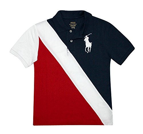 Polo Ralph Lauren Youth Kids Boys Mesh Classic Fit Big Pony Polo Shirt (XL 18)