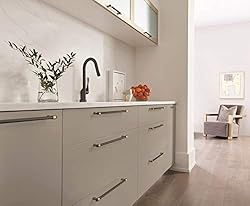 Amerock | Cabinet Pull | Matte Black/Champagne