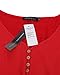 ZANZEA Ladies V-Neck Button Cotton Line Loose Long Maxi A-Line Irregular Hem Dress (12, red)