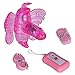 Absolutely Unique and Excellent Design - 30 Modes Remote Butterfly Vibrating Harness for Women - Pink