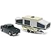 Greenlight New 1:64 Hitch & Tow Series 8 - Green 2015 Ford F-150 with POP-UP Camper Trailer Diecast Model Car