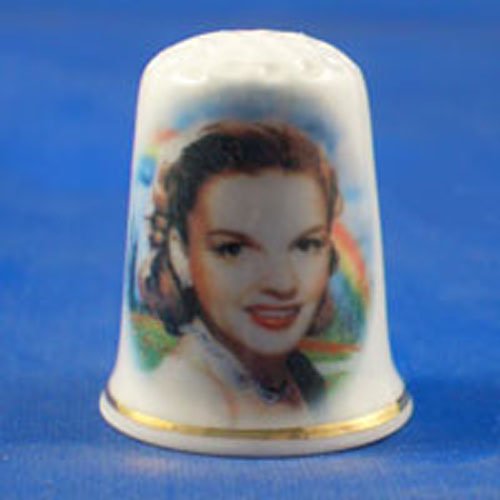 Porcelain China Collectable Thimble - Judy Garland - Free Gift Box