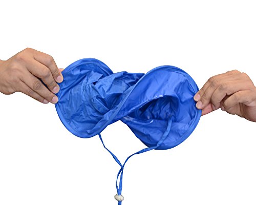 Twist-and-Fold Childrens Rain Hat, 13 in Diameter Brim, Royal Blue