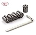 Xuxu521 Car Tire Valve Stem Caps（5pcs） Anti-Theft (Black)