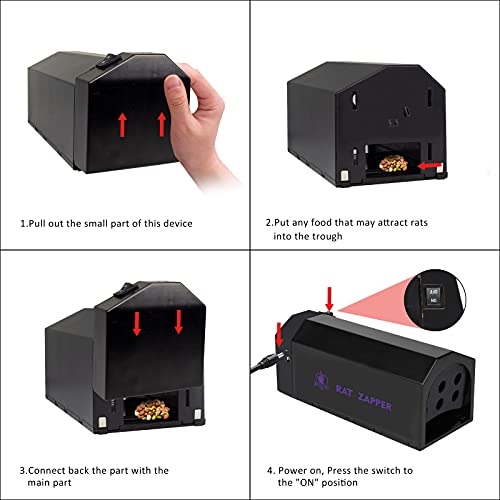 Thanos Electric Rat Trap Effective Humane Indoor Mouse Trap Killer Upgraded Instantly Kill