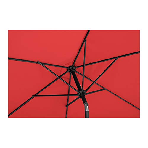 Uniprodo Sonnenschirm groß UNI_UMBRELLA_TR300RE Gartenschirm (sechseckig, Ø 300 cm, neigbar, rot) – Bild 5