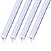 CNSUNWAY LIGHTING 8FT LED Bulbs, 45W (100W Equivalent), Dual-Ended Power, Ballast Bypass, 4800LM, 6000K, Frosted Cover, Fluorescent Light Bulbs Replacement - 4 Pack primary