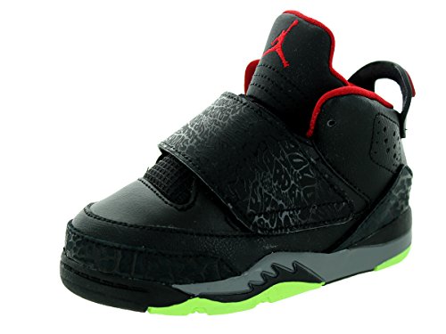 Nike Jordan Toddlers Jordan Son Of BT Black/Gym Red/Cl Grey/Grn Pls Basketball Shoe 5 Infants US