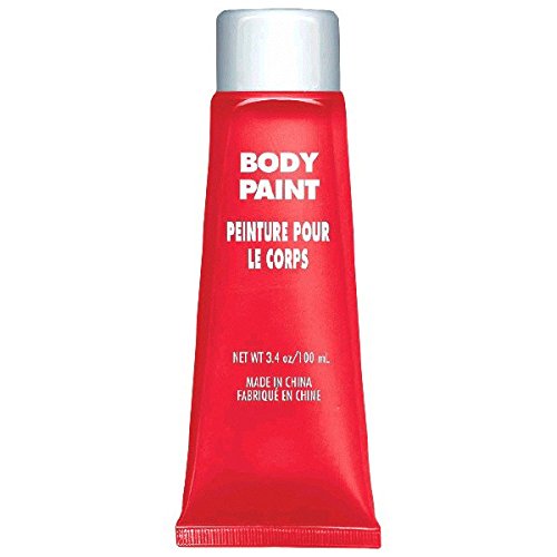 Party Perfect Team Spirit Body Paint Accessory, Red, Non-Toxic, 3.4 Ounces