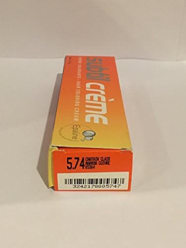 Subtil Creme - Hair Coloring Creme Enhanced with Epaline for Gentleness, Protection, and Brilliance - Size: 2.0 Fl. Oz. Tube - Shade Selection: 5.74 Chatain clair marron cuivre