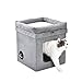 AmazonBasics Collapsible Cube Cat Bed – 15 x 15 x 17 Inches, Greythumb 1