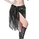 Wuchieal Women's Chiffon Solid Color Belly Dance Veils Belly Scarves Discolor Shawl Wuchieal Women's Chiffon Solid Color Belly Dance Veils Belly Scarves Discolor Shawl