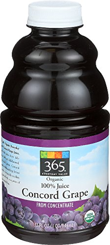 365 Everyday Value, Organic 100% Juice, Concord Grape, 32 Fl Oz