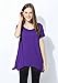 LARACE Lanmo Womens Swing Tunic Tops Loose Fit Comfy Flattering T Shirt (2X, Deep Purple)