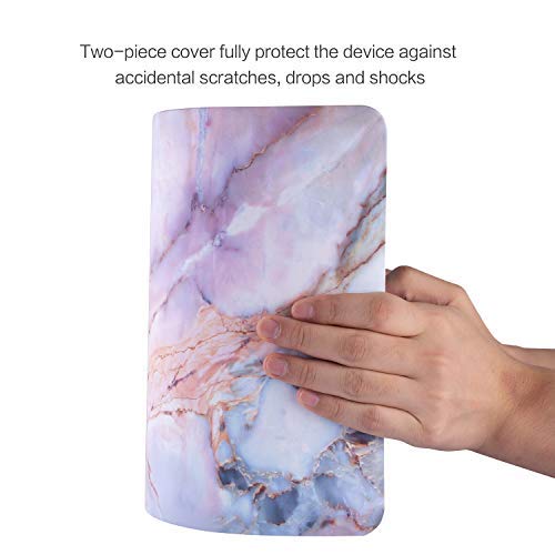 MacBook Air 13 Inch Case, TeenGrow Rubberized Protective Hard Laptop Case Shell Set for Mac Air 13" (Model: A1369/A1466) (Deep Pink Marble-New)