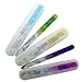 Adofect 5 PCS Glass Nail File, Protective Travel Case, Professional Salon Fingernail Colorful Printed Pattern Crystal Nail Files Supplies for Pretty Manicure (5 pc Glass nail file)