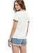 ROMWE Womens Embroidery Trim Short Sleeve Tee Shirt Tops Blouse White S