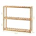 COSTWAY 3-Tier Bamboo Shelf Rack Adjustable Utility Storage Free Standing Bathroom Kitchen Living Room Organizer Holder Stand (3-Tier)