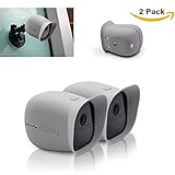 Silicone Skins for Arlo Go (2 pcs grey) for Arlo Go Mobile HD Wireless Free Camera Protective Case Cover - for Netgear Arlo Go Smart Security Accessories Silikon Case - For VML4030-200NAS - By Sully