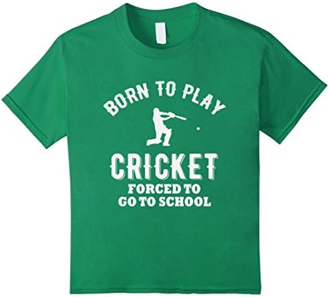 Kids Born To Play Cricket - Cricket T-Shirt 10 Kelly Green