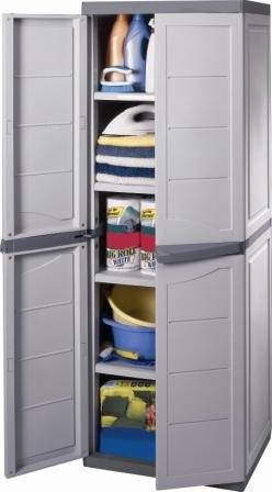 Keter 6280 4 Shelf Plastic Multi Purpose Tall Cabinet 65 X 45 X