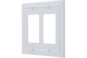 Amerelle Continental Double Rocker Cast Metal Wallplate in White