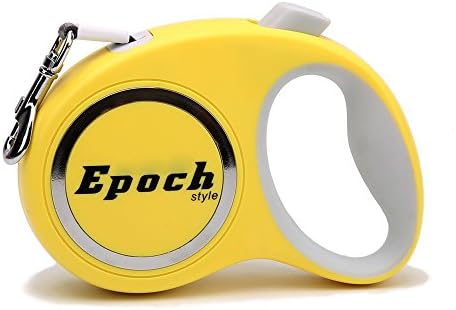 Retractable Dog leash, Petcaree 16ft Dog Training Leash Harness With Ergonomic Design With Comfortable Grip -Lock &amp; Release button Works Every Time (up to 110lb dogs) (Yellow)