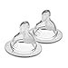 MAM Bottle Nipples Slow Flow Nipple Level 1 (Set of 2), for Newborns and Older, SkinSoft Silicone Nipples for Baby Bottles, Fits All MAM Bottles primary