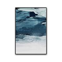 Framed Canvas Wall Art Abstract Color Block Canvas Prints Home Artwork Decoration for Living Room,Bedroom - 16x24 inches