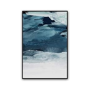 Framed Canvas Wall Art Abstract Color Block Canvas Prints Home Artwork Decoration for Living Room,Bedroom - 16x24 inches