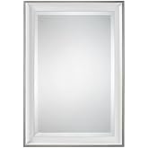 Uttermost Lahvahn White 24" x 34" Rectangular Wall Mirror