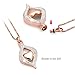 The Eye of my Heart Cremation urn Keepsake Memorial Jewelry for Urn Locket Stainless steel Ashes Pendant & Free 20 Inches Chain (Rose gold)