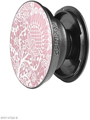 Expanding Stand and Grip for Smartphones and Tablets - White Lace