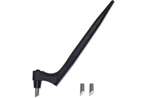 Joyangy Craft Cutting Tools, 360 Degree Rotating Blades Stainless Steel Cutter Pen with 15, 30, 45 Degree Blades for DIY Crafts, Stencils, Scrapbooks-Black