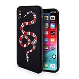 Case for iPhone X | Red Snake Designer | Durable Flexible Protective Cover/Bumper/Skin/Cushion (Compatible only with The 4.7