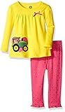 John Deere Girls' Heart Tractor Set, Yellow/Magenta, 3/6 Months