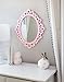 Decorative Oval Wall Mirror, White Wooden Frame for Bathrooms, Bedrooms, Dressers, and Antique Princess Décor, Large