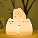 Lafedy LED Night Light Kitty Cute Multicolor Silicone Soft Baby Light,Portable USB Rechargeable Sensitive Tap Control GIFT Night Lamp for Baby Kids Girl(Rich cat)